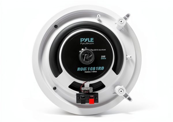 Pyle 2-Way In-Ceiling Speaker System PDIC1681RD White ABS-4