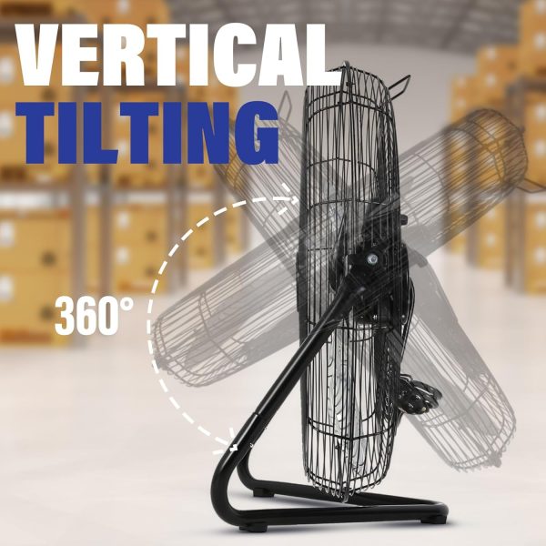 iLiving Floor Fan 160W Heavy Duty Metal Design-6
