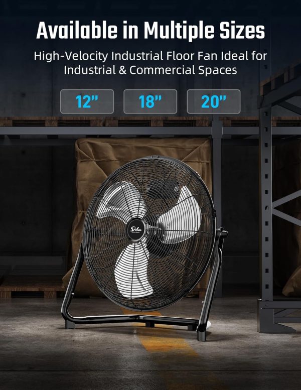 Simple Deluxe 20 Inch Floor Fan High Velocity-6