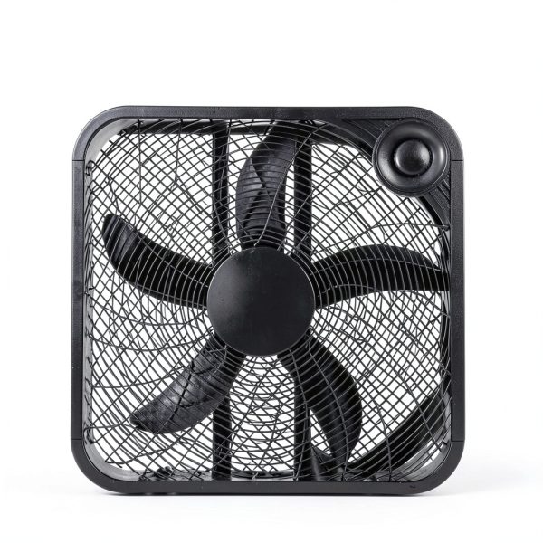 Genesis 20 Inch Box Fan Black High Velocity Floor Fan-1