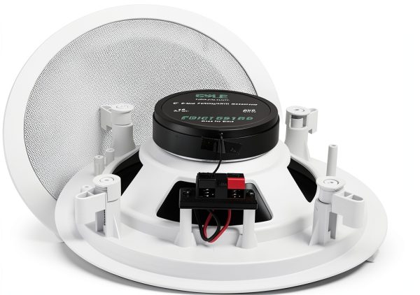Pyle 2-Way In-Ceiling Speaker System PDIC1681RD White ABS-0