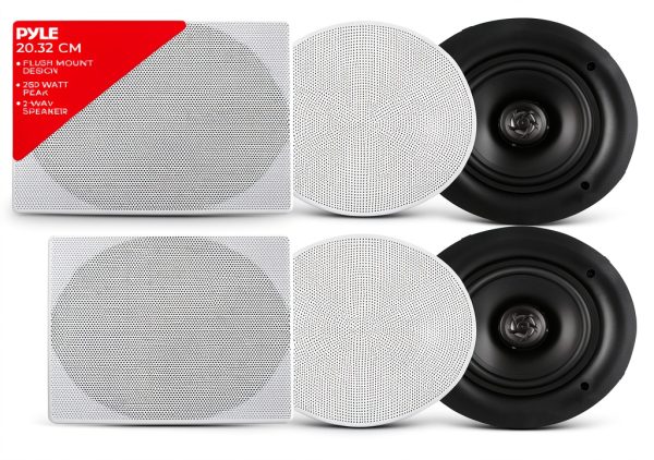 Pyle 8-Inch Ceiling Speakers ABS Material-0