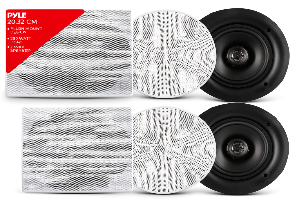Pyle 8-Inch Ceiling Speakers in a home theater setup
