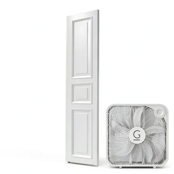 Genesis 20 Inch Box Fan White Floor Fan 3 Speeds-2