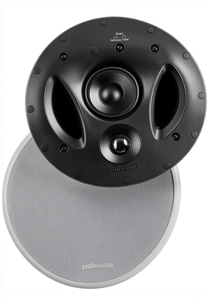 Installing Polk Audio 70RT In Ceiling Speaker Fire Resistant White on a wooden desk