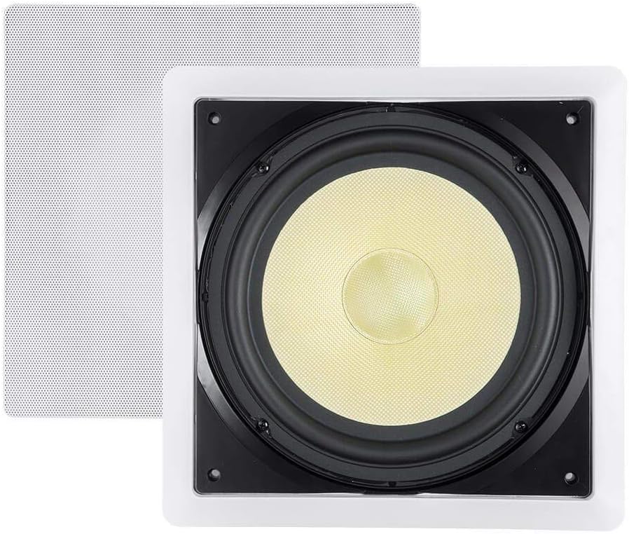Installing Monoprice 300W In-Wall Subwoofer Passive behind drywall with paintable grill