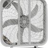 Genesis 20 Inch Box Fan White Floor Fan 3 Speeds-6