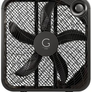 Genesis 20 Inch Box Fan Black High Velocity Floor Fan-0
