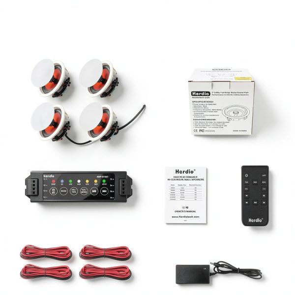 Ceiling Speaker Herdio 200W Bluetooth White-7