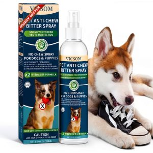 No Chew Spray For Dogs VICSOM Apple Repellent 6.76 FL Oz-0