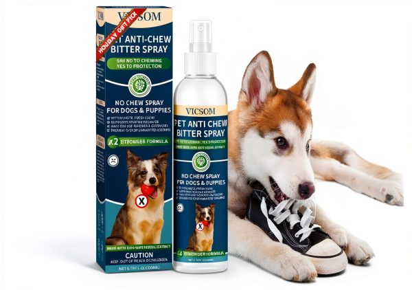 No Chew Spray For Dogs VICSOM Apple Repellent 6.76 FL Oz-0
