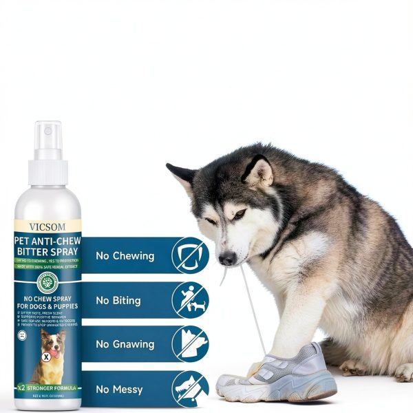 No Chew Spray For Dogs VICSOM Apple Repellent 6.76 FL Oz-1