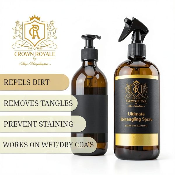 Crown Royale Detangling Spray 16 oz Stain Prevention Dirt Repellent-1